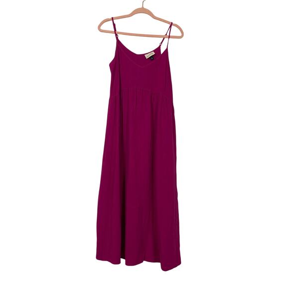 Universal Thread Women Magenta Slip MIDI Dress Adjustable Strap Size M - Picture 1 of 7
